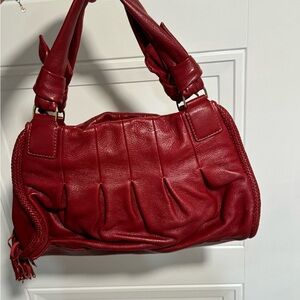Cole haan red leather purse